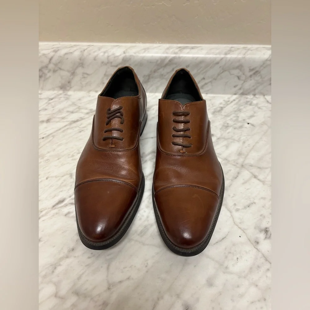 Stacy Adam’s  Men’s Brown Cap-Toe Oxford Dress Shoes